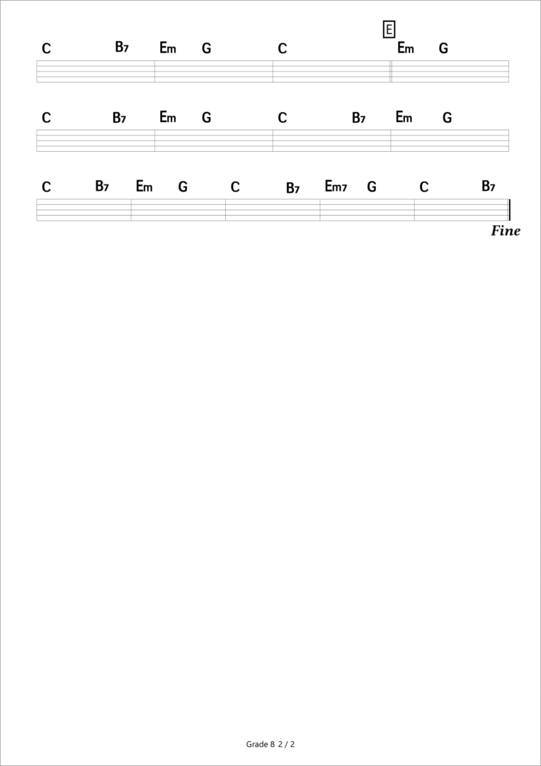 Grade 8 CAPO 3rd fret