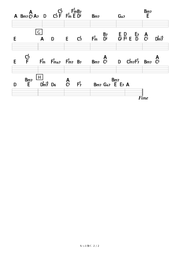 もっと強く Exile コード進行さくら